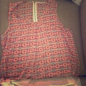 Daniel Rainn Hi-Lo Semi Sheer Tank